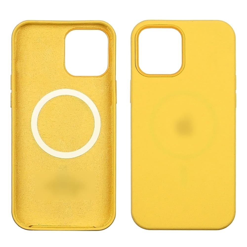 Чехол Apple iPhone 12, iPhone 12 Pro, силиконовый, Full Silicone MagSafe, желтый