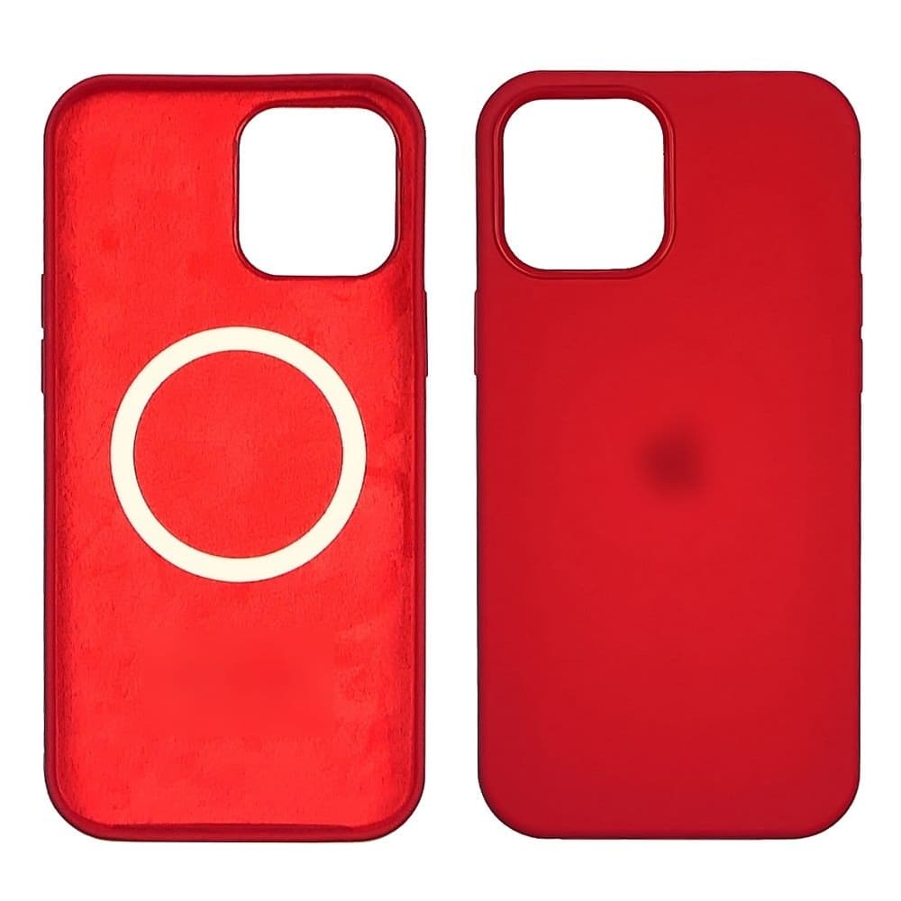 Чехол Apple iPhone 12, iPhone 12 Pro, силиконовый, Full Silicone MagSafe, кораллово-розовый