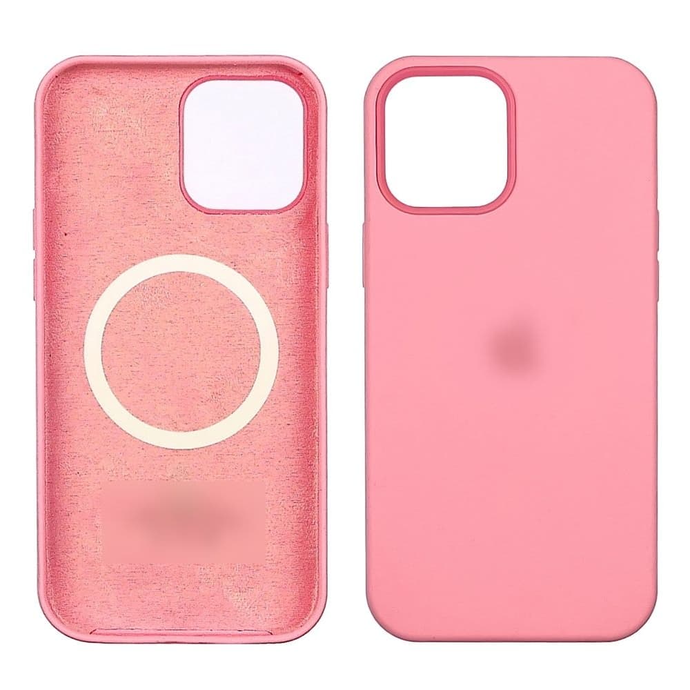 Чехол Apple iPhone 12, iPhone 12 Pro, силиконовый, Full Silicone MagSafe, розовый