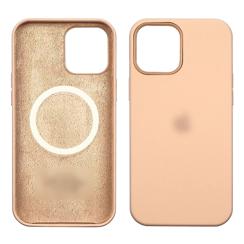 Чехол Apple iPhone 12, iPhone 12 Pro, силиконовый, Full Silicone MagSafe, пудра