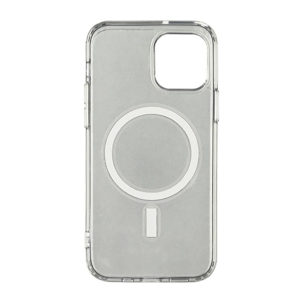 Чехол силиконовый MagSafe Apple iPhone 12, iPhone 12 Pro, прозрачный