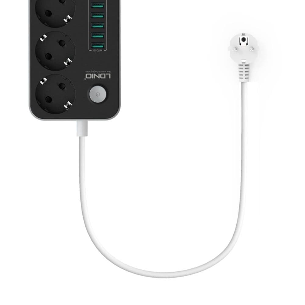 Сетевой удлинитель Ldnio SE3631, 3 розетки, 6 USB, 5V, 3.4 А, 17W, кабель 1.6м