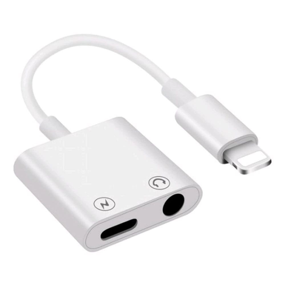 Аудиоадаптер Apple разветвитель Lightning - TRRS 3.5 (F)/ Lightning (F), 10 см, белый