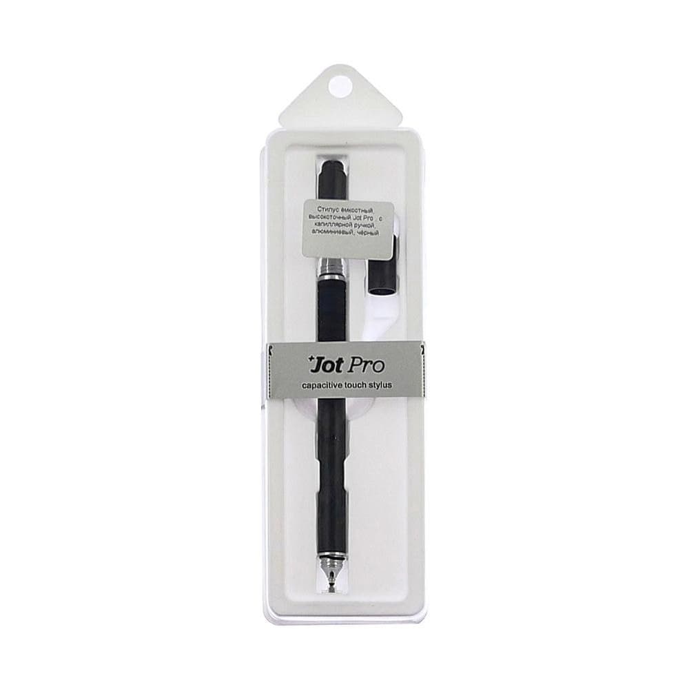 Стилус емкостный, высокоточный, Jot Pro, с капиллярной ручкой, алюминиевый, черный