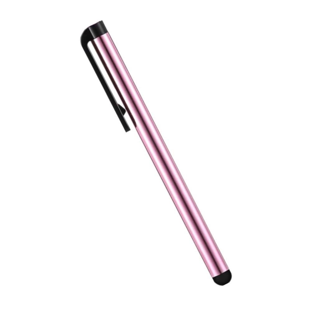 Стилус емкостный, с пластиковой ручкой, алюминиевый, розовый