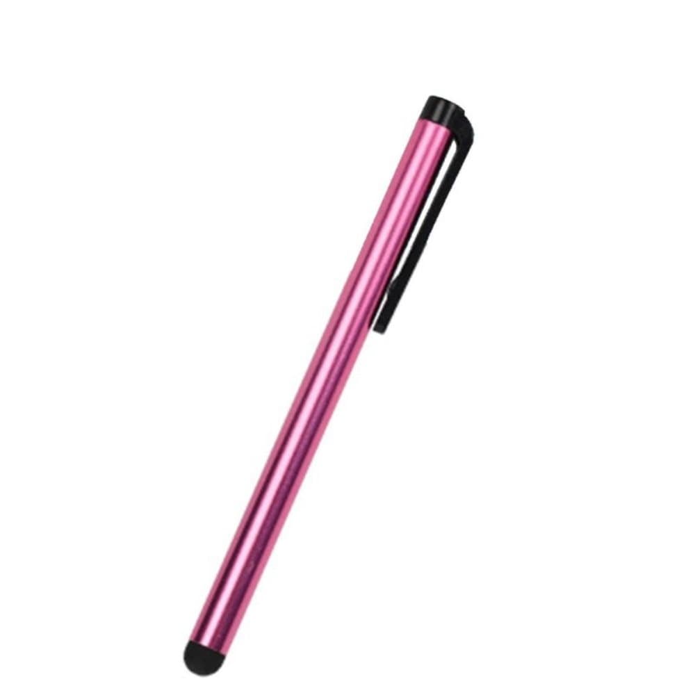 Стилус емкостный, с пластиковой ручкой, алюминиевый, розовый