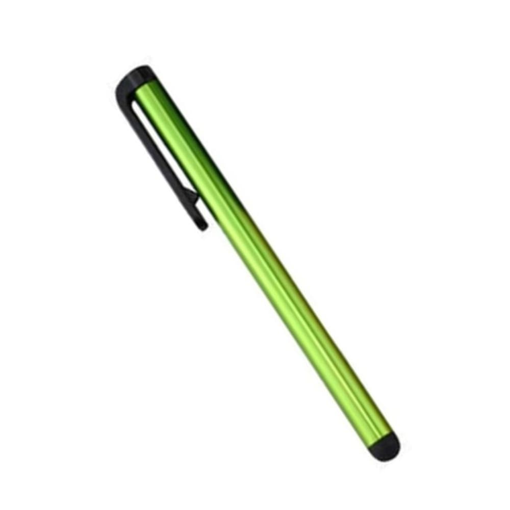 Стилус емкостный, с пластиковой ручкой, алюминиевый, зеленый