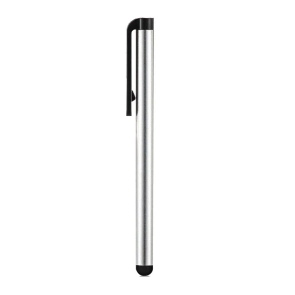 Стилус емкостный, с пластиковой ручкой, алюминиевый, серебристый