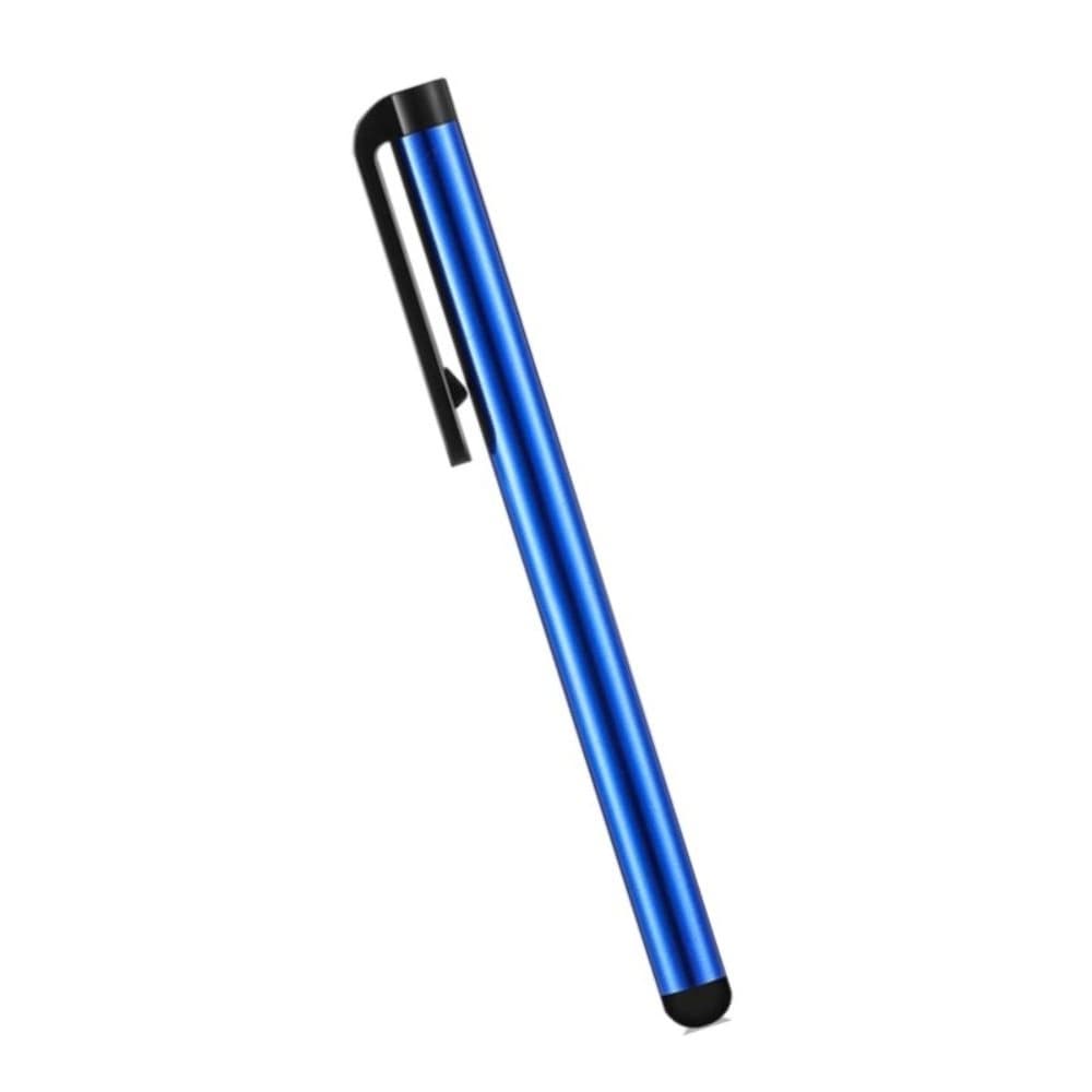 Стилус емкостный, с пластиковой ручкой, алюминиевый, синий