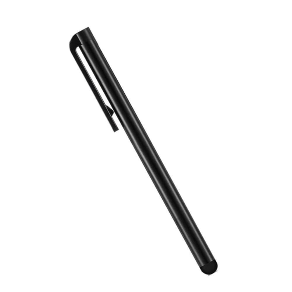Стилус емкостный, с пластиковой ручкой, алюминиевый, чорний