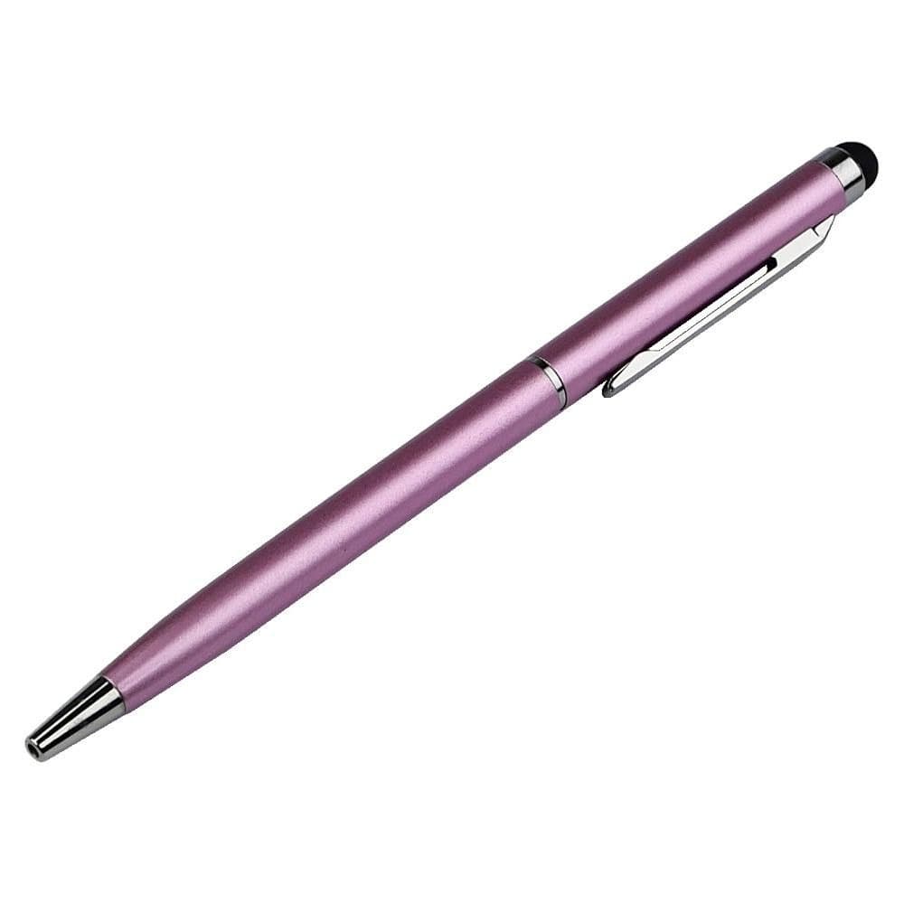 Стилус емкостный PS100, с шариковой ручкой, металлический, розовый