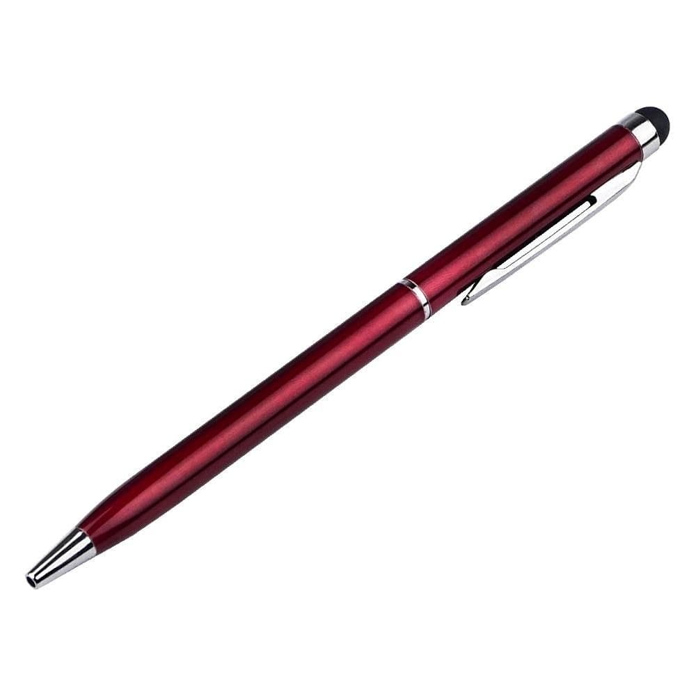 Стилус емкостный PS100, с шариковой ручкой, металлический, темно-красный