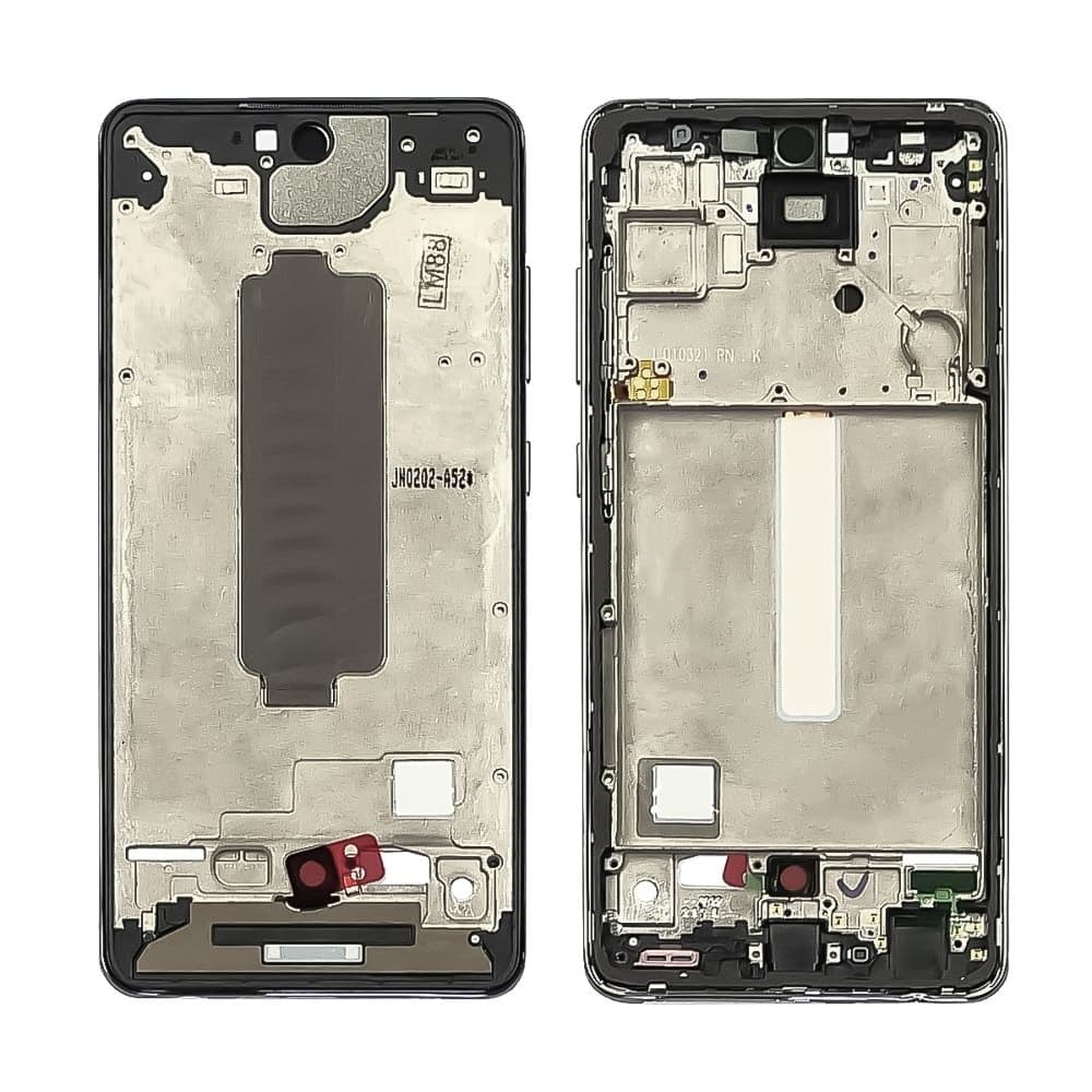 Рамка (основа) крепления дисплея Samsung SM-A525 Galaxy A52, SM-A526 Galaxy A52 5G, серебристая, Awesome White, Original (PRC)