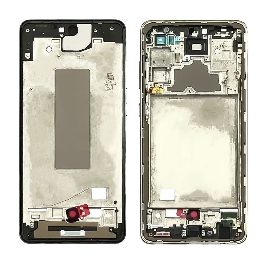 Рамка (основа) крепления дисплея Samsung SM-A725 Galaxy A72, SM-A726 Galaxy A72 5G, белая, серебристая, Awesome White, Original (PRC)