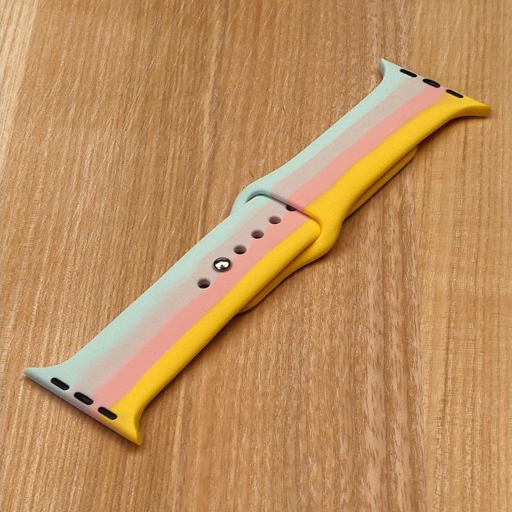 Ремешок силиконовый Rainbow для Apple Watch Sport Band 42, 44mm, размер S