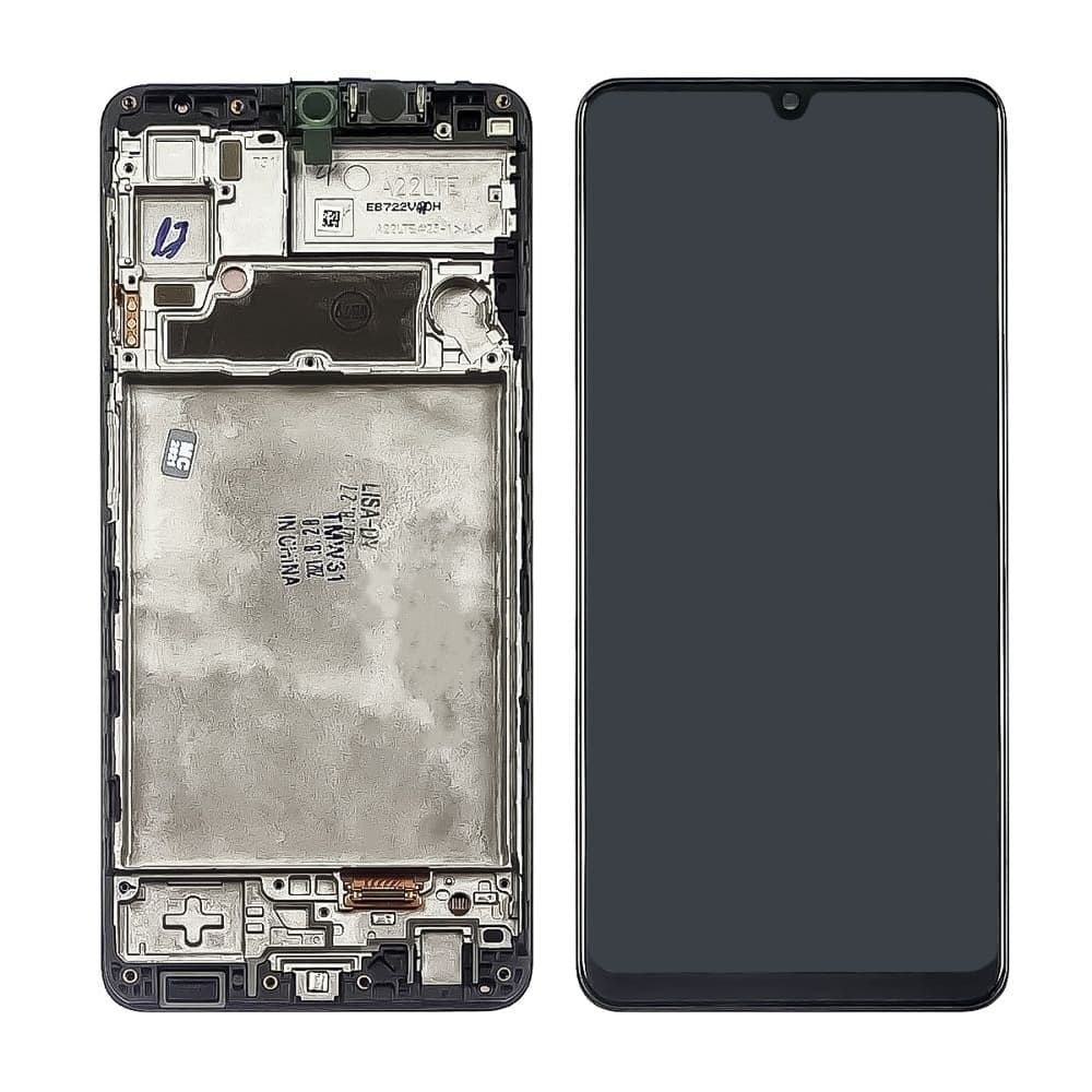 Дисплей Samsung SM-A225 Galaxy A22, черный | с тачскрином | с передней панелью | High Copy, OLED | дисплейный модуль, экран, монитор
