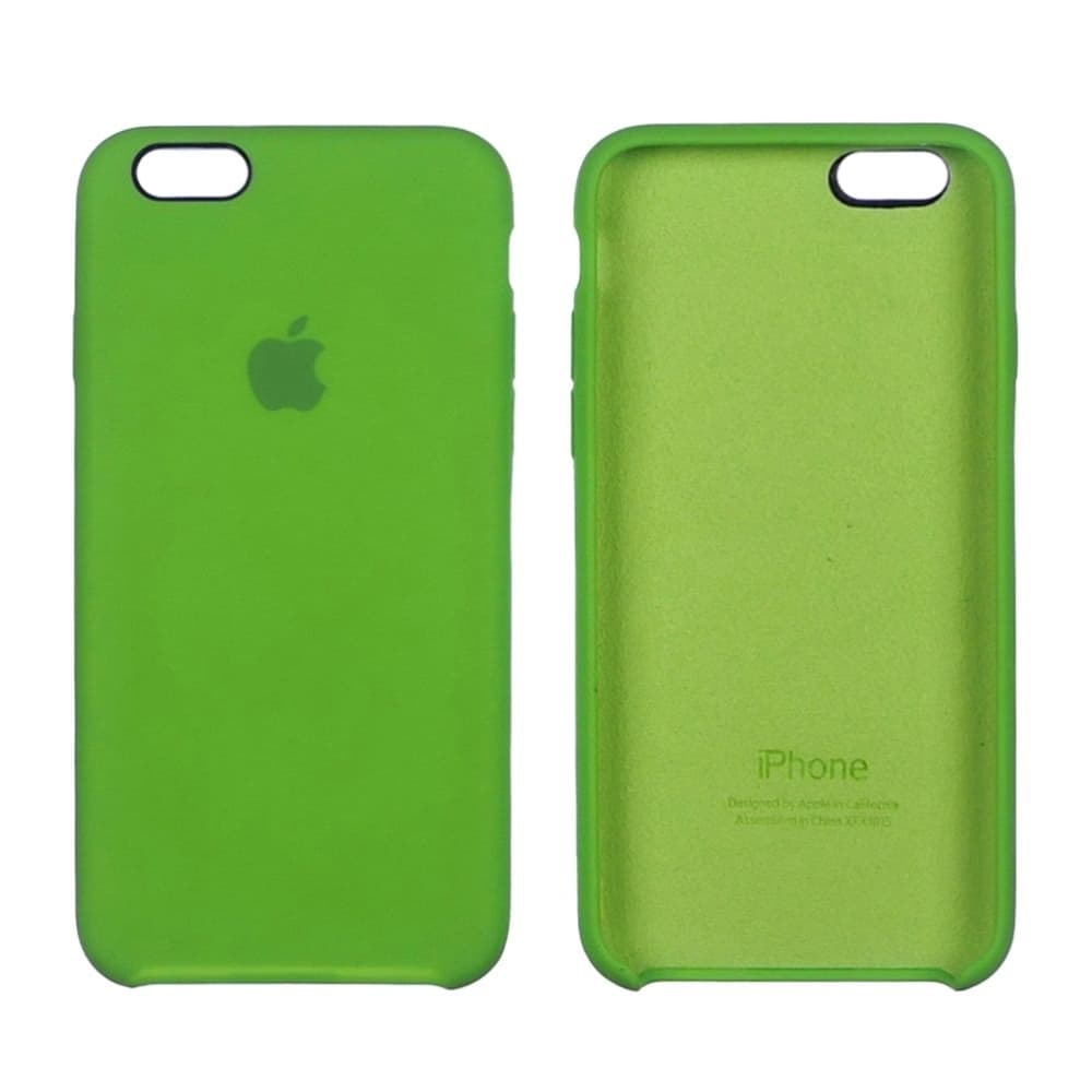 Чехол Apple iPhone 6, iPhone 6S, силиконовый, Silicone, зеленый