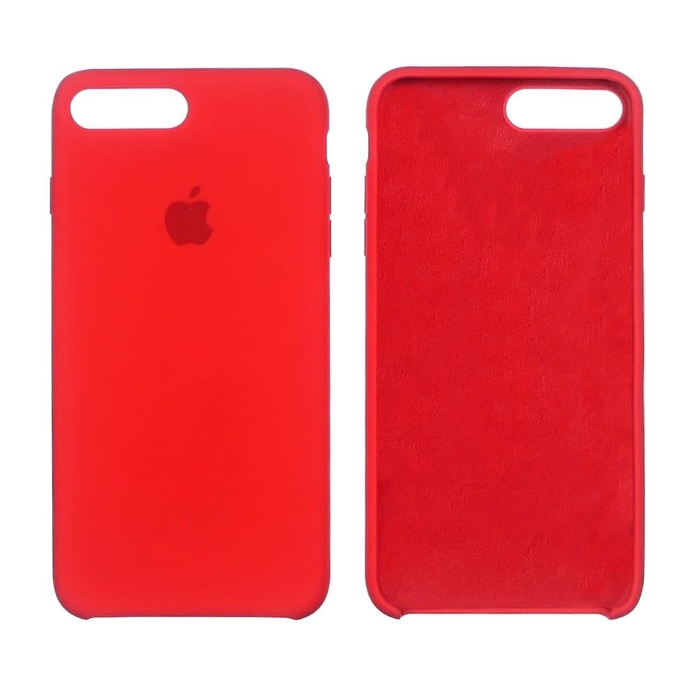 Чехол Apple iPhone 7 Plus, iPhone 8 Plus, силиконовый, Silicone, красный