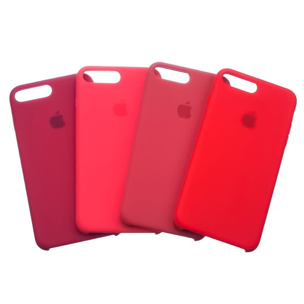 Чехол Apple iPhone 7 Plus, iPhone 8 Plus, силиконовый, Silicone, красный