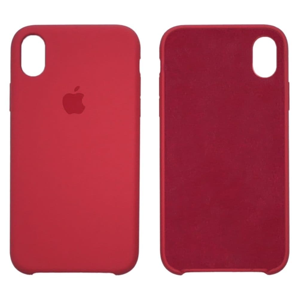 Чехол Apple iPhone XR, силиконовый, Silicone, красный