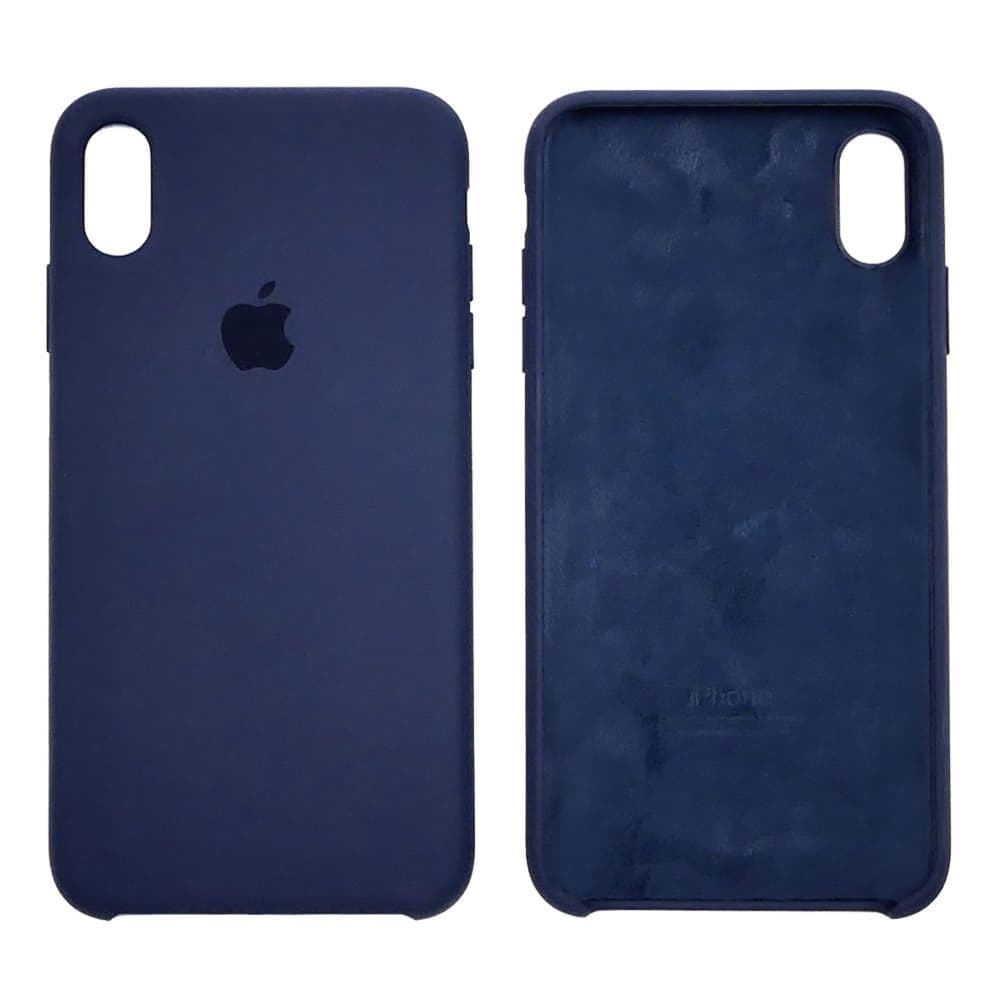 Чехол Apple iPhone XS Max, силиконовый, Silicone, синий