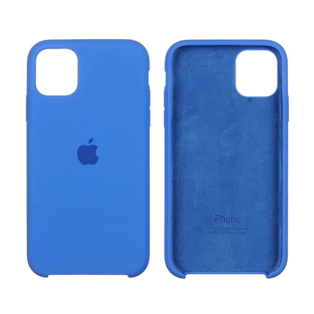 Чехол Apple iPhone 11, силиконовый, Silicone, голубой