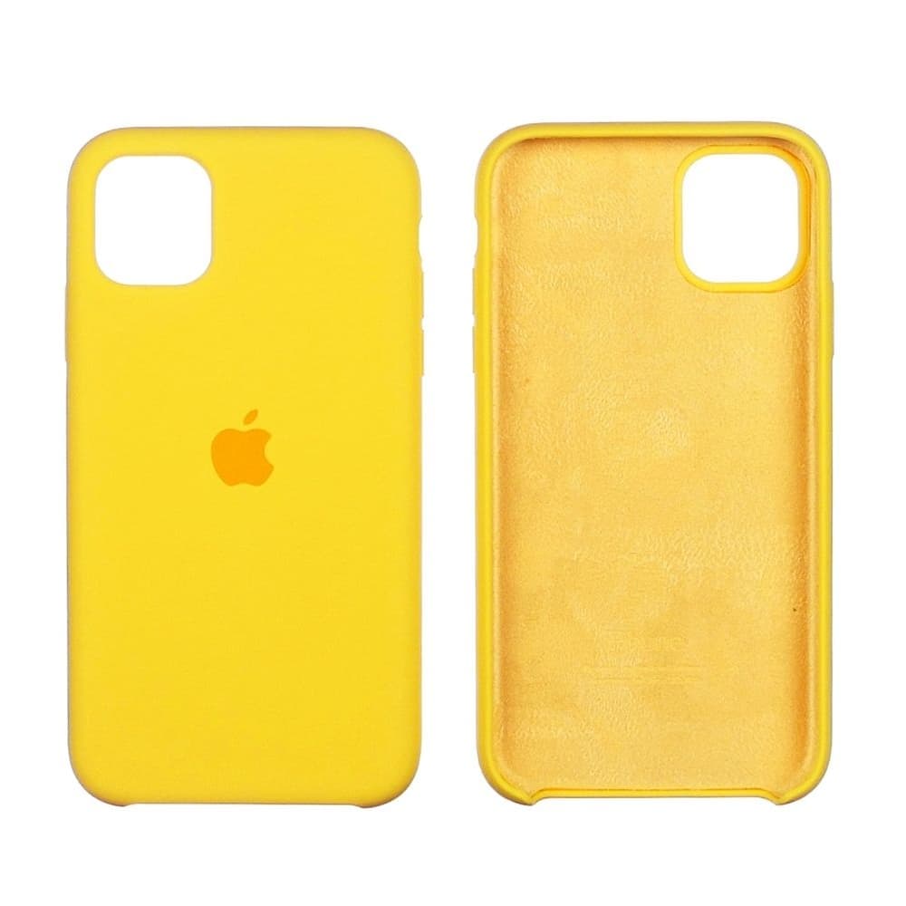 Чехол Apple iPhone 11, силиконовый, Silicone, желтый