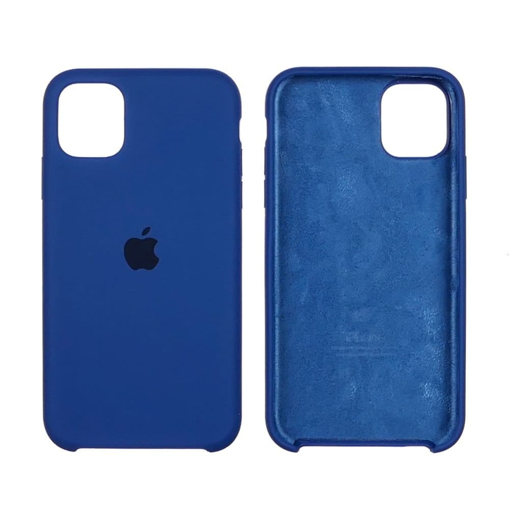Чехол Apple iPhone 11, силиконовый, Silicone, синій
