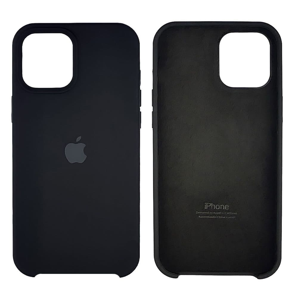 Чехол Apple iPhone 12 Pro Max, силиконовый, Silicone, черный