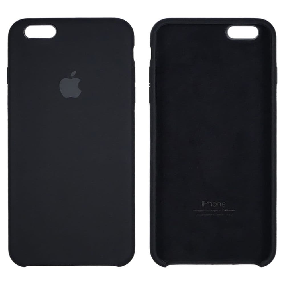 Чехол Apple iPhone 6 Plus, iPhone 6S Plus, силиконовый, Silicone, черный