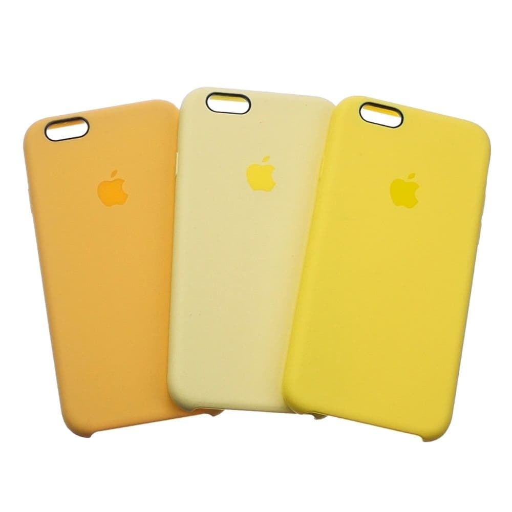Чехол Apple iPhone 6, iPhone 6S, силиконовый, Silicone, желтый