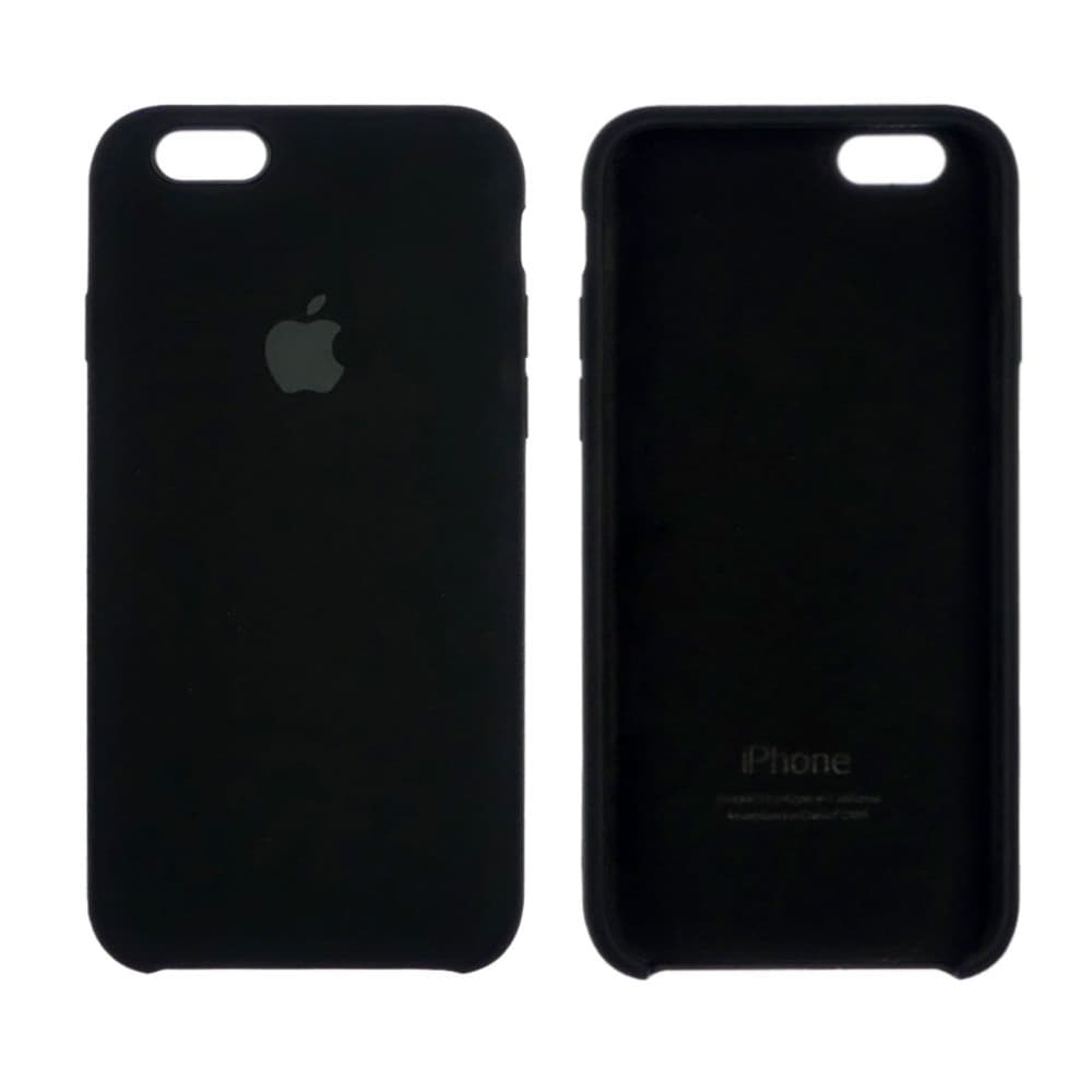 Чехол Apple iPhone 6, iPhone 6S, силиконовый, Silicone, чорний