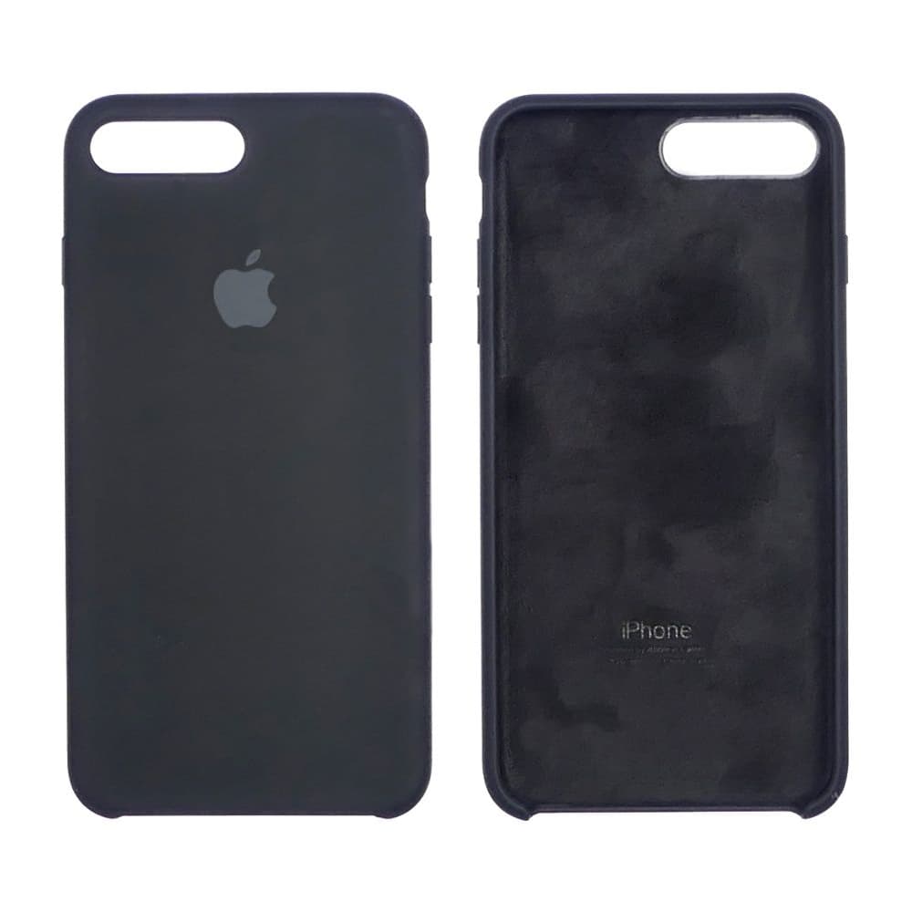 Чехол Apple iPhone 7 Plus, iPhone 8 Plus, силиконовый, Silicone, черный