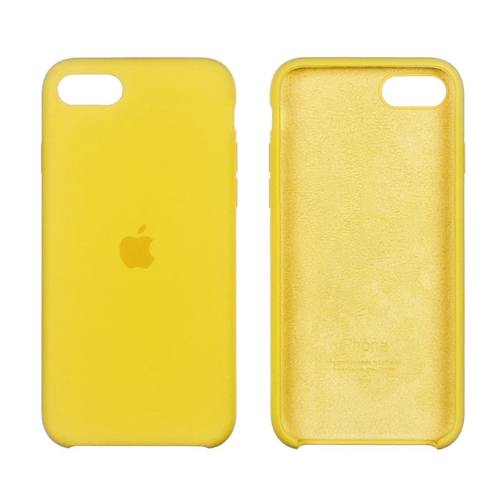 Чехол Apple iPhone 7, iPhone 8, iPhone SE 2020, силиконовый, Silicone, желтый