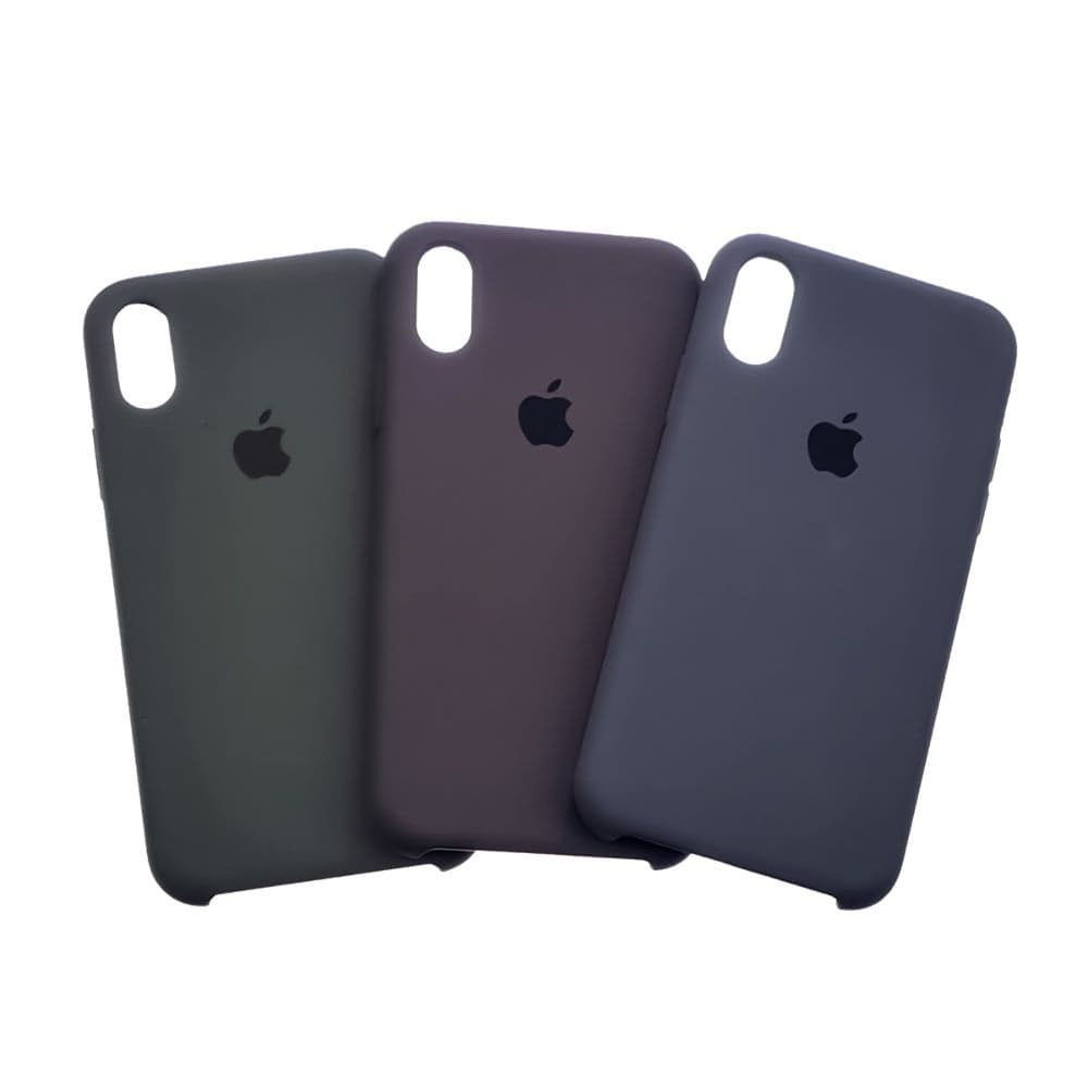 Чехол Apple iPhone X, iPhone XS, силиконовый, Silicone, черный