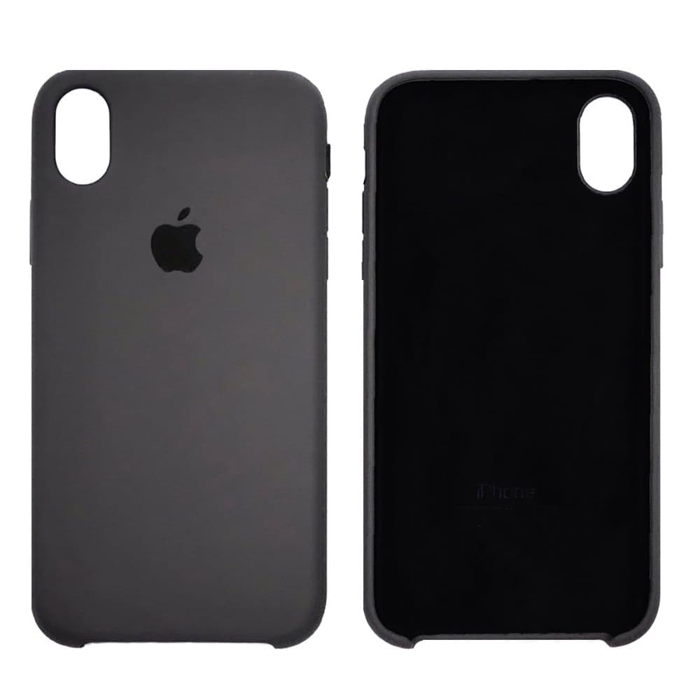 Чехол Apple iPhone XR, силиконовый, Silicone, черный