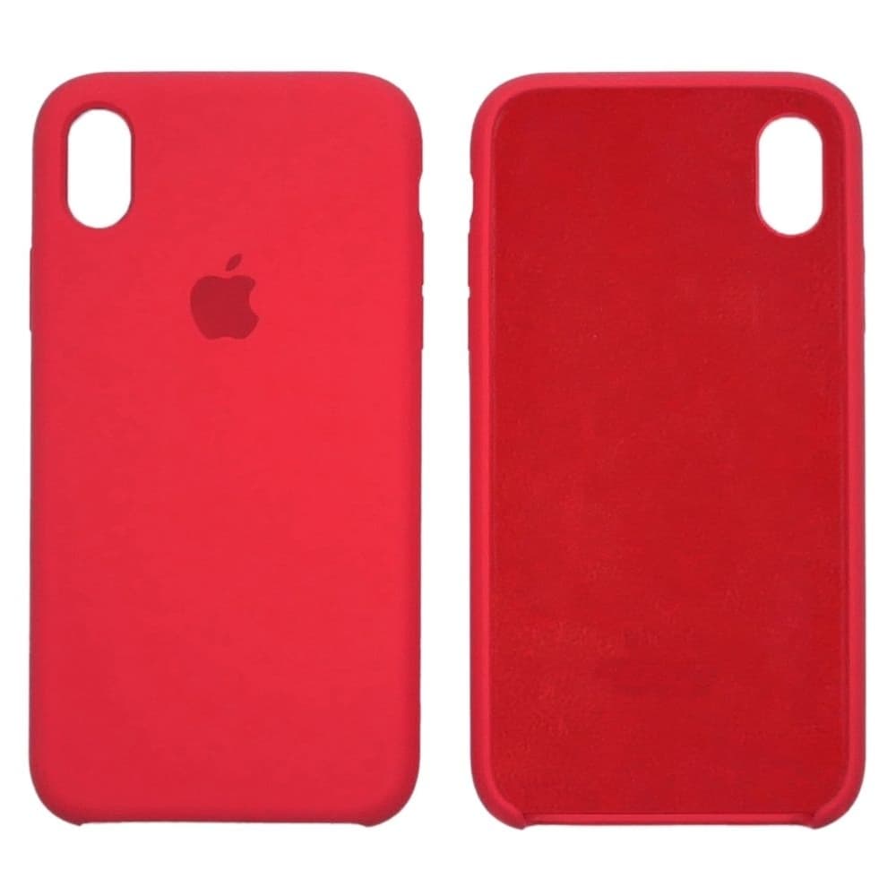 Чехол Apple iPhone XR, силиконовый, Silicone, красный