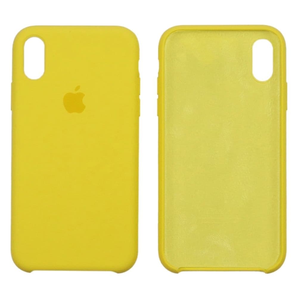Чехол Apple iPhone XR, силиконовый, Silicone, желтый