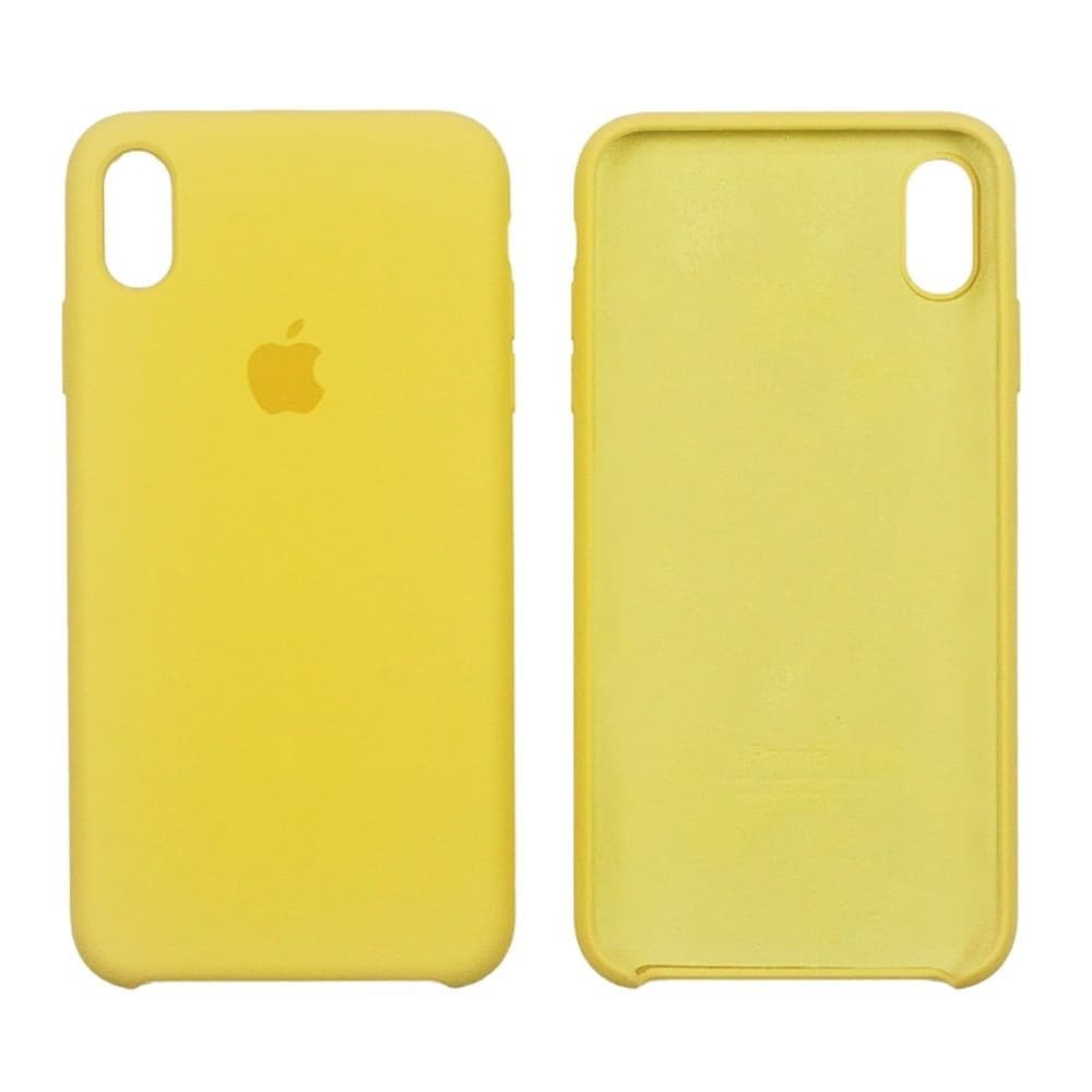 Чехол Apple iPhone XS Max, силиконовый, Silicone, желтый