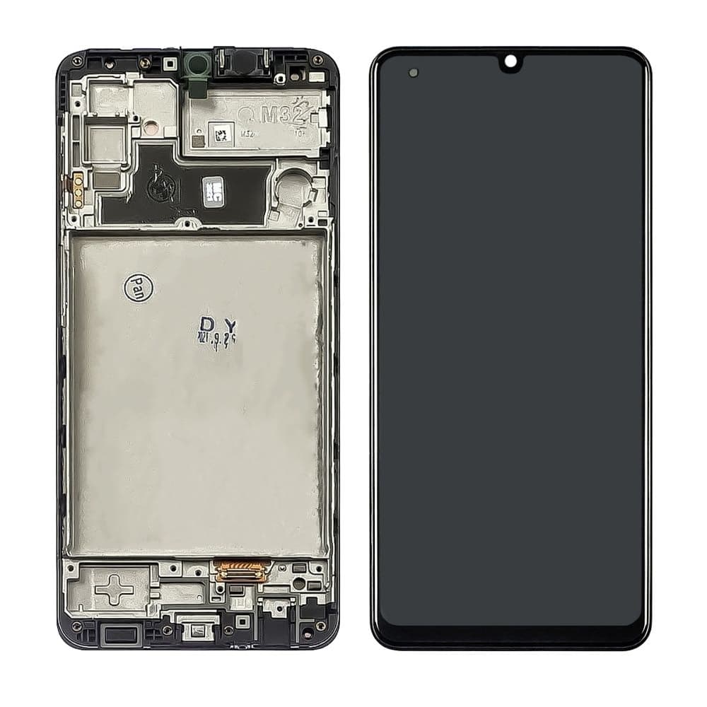 Дисплей Samsung SM-M325 Galaxy M32, черный | с тачскрином | с передней панелью | High Copy, OLED, с широким ободком | дисплейный модуль, экран, монитор