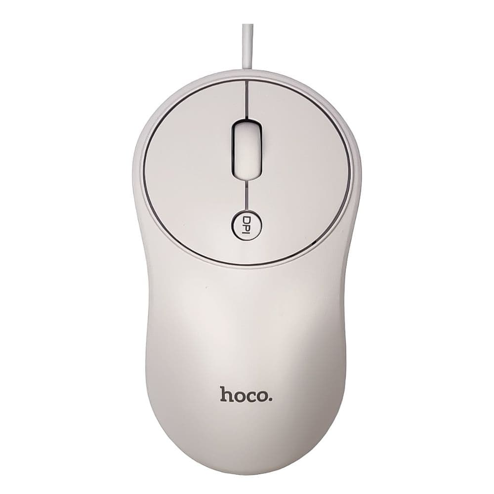 Мышка Hoco GM13, проводная, белая
