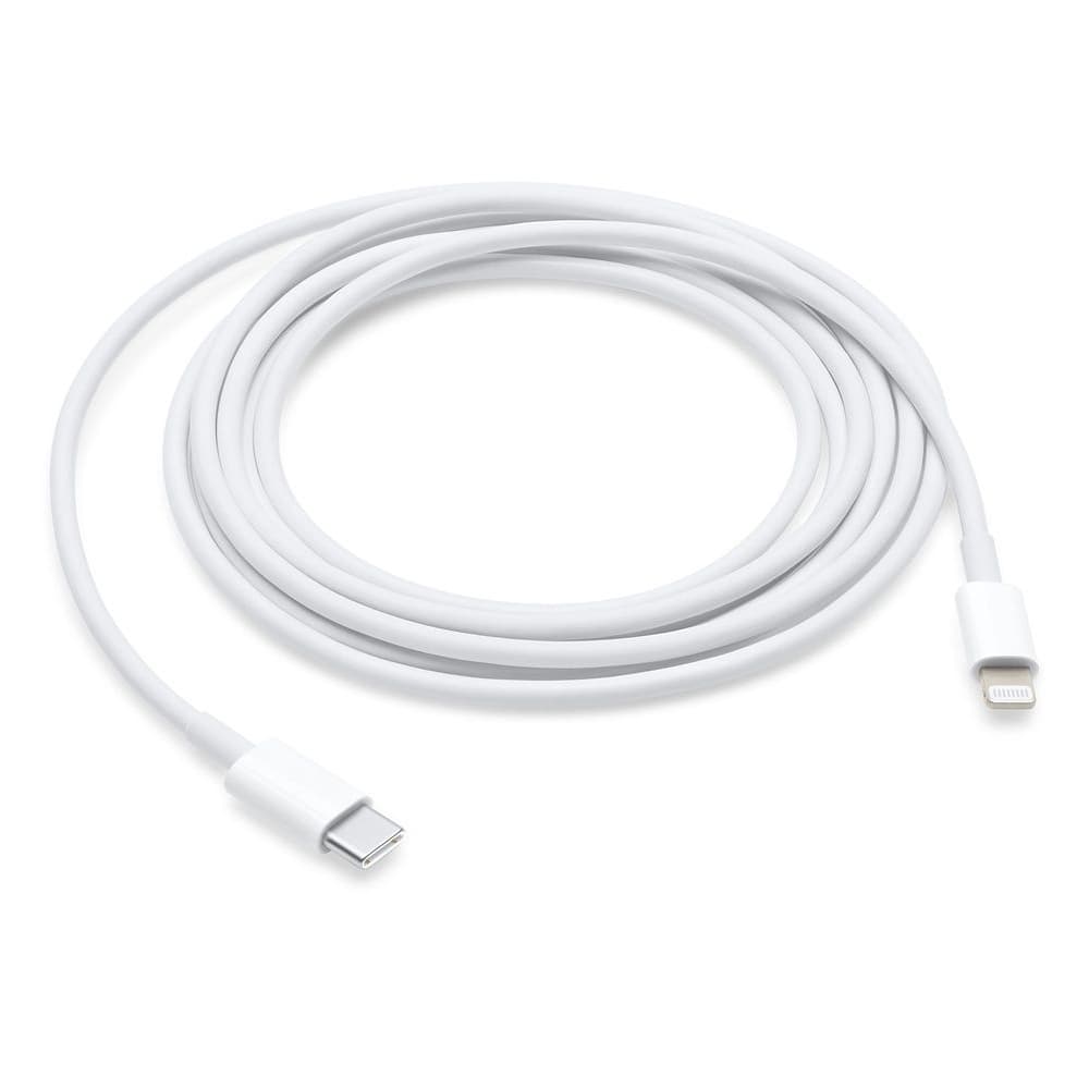 USB-кабель, Type-C на Lightning, 200 см, без упаковки, белый