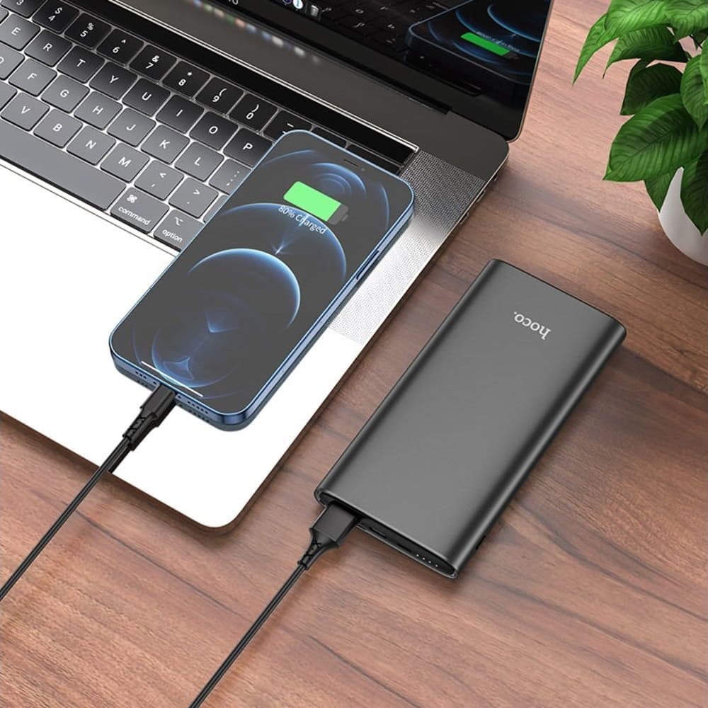 Power bank Hoco J83, 10000 mAh, Power Delivery, Quick Charge 3.0, 20 Вт, стальной