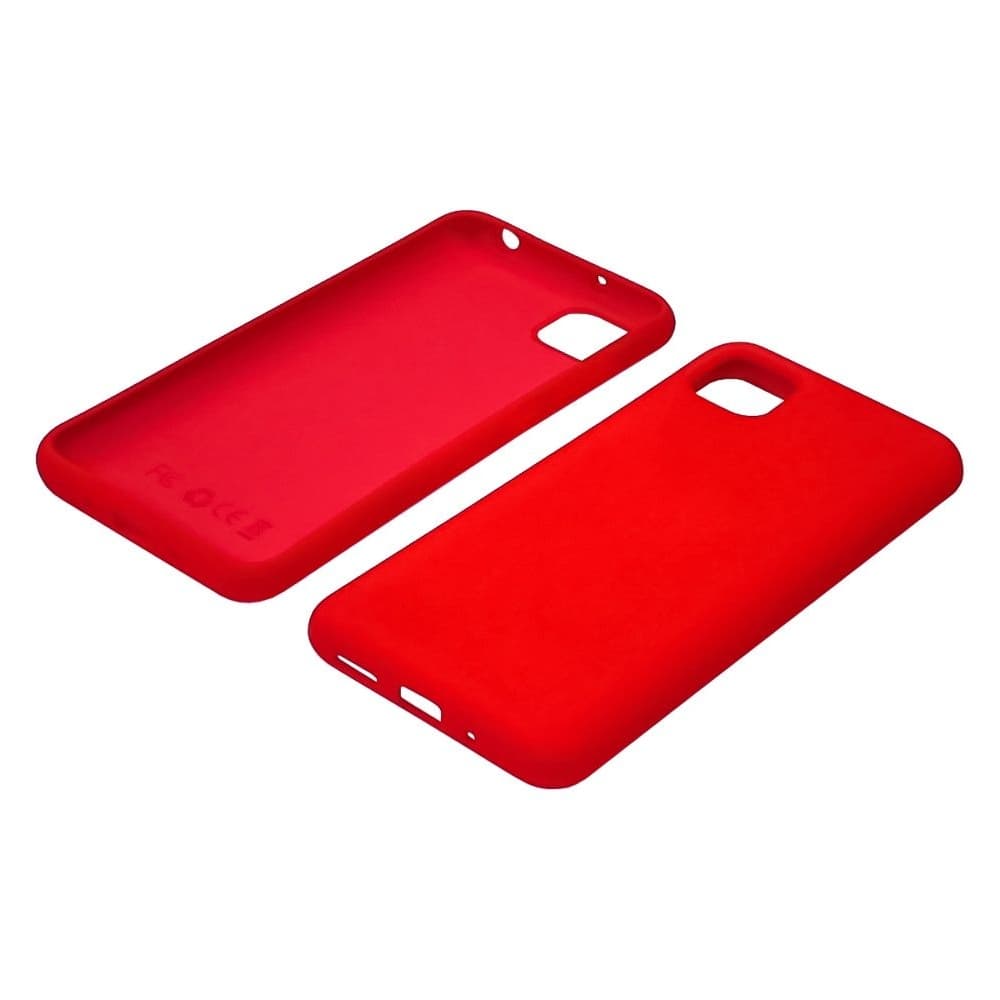 Чехол Xiaomi Poco C3, Redmi 9C, Redmi 10A, силиконовый, Full Nano Silicone, красный, без отверстия для сканера отпечатка пальца