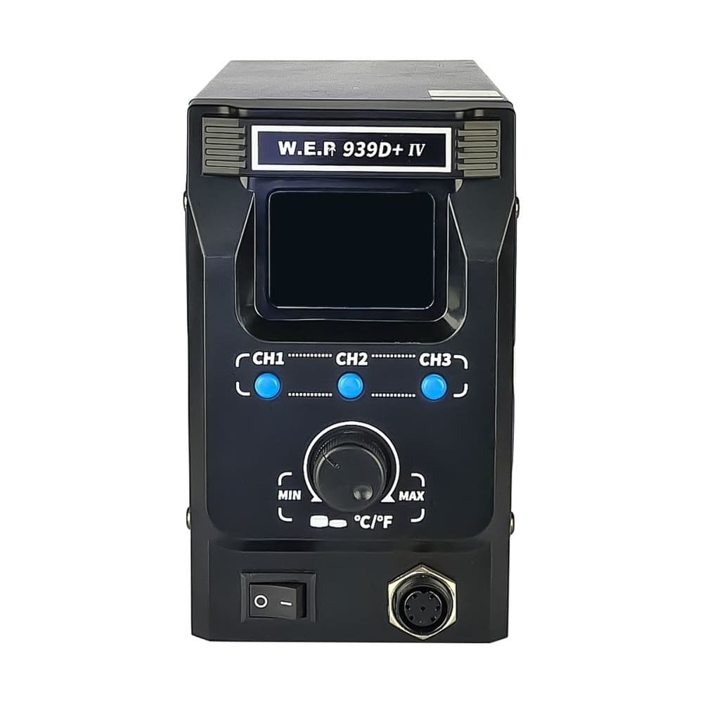 Паяльная станция WEP 939D+-IV, паяльник, цифровая индикация, термоэлемент Hakko, 3 режима памяти, 60 W, t 200-480 C | гарантия 6 мес.