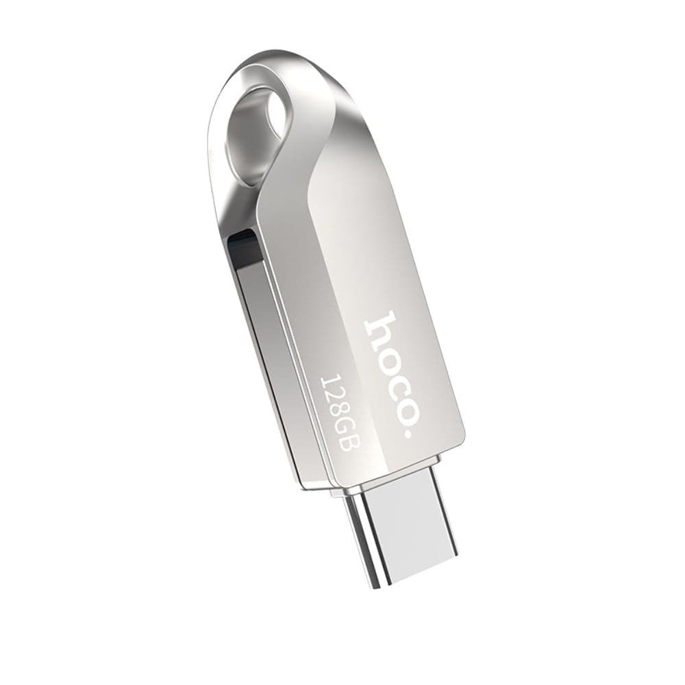USB-накопитель Hoco UD8, 128GB, Type-C / USB 3.0, 2 в 1, серебристый