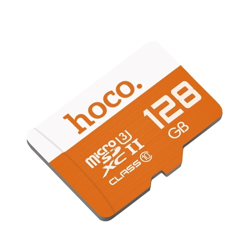 Карта памяти Hoco TF SDXC, 128GB, high speed, оранжевая