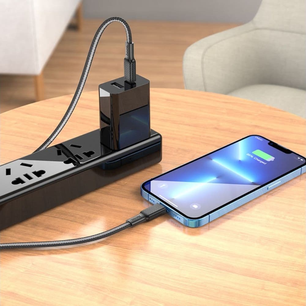 USB-кабель Hoco X69, Type-C на Lightning, 100 см, Power Delivery (20 Вт), черный
