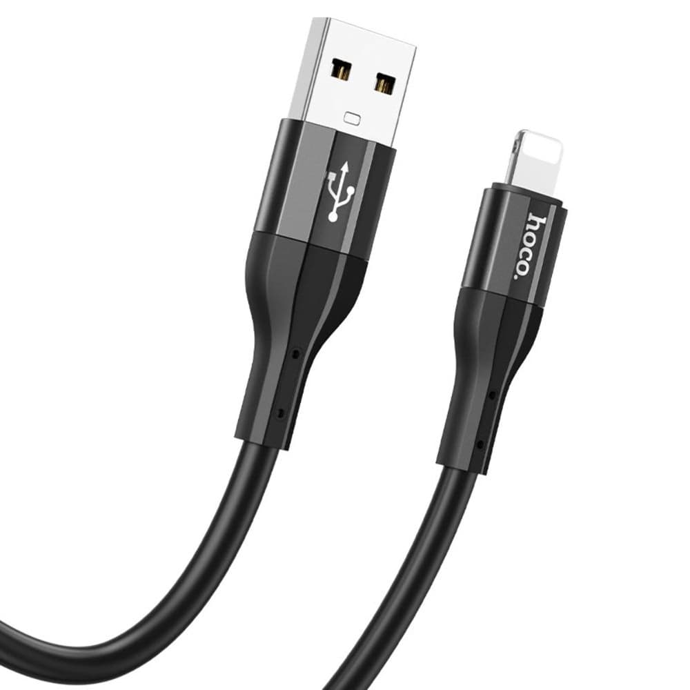 USB-кабель Hoco X72, Lightning, 2.4 А, 100 см, чорний