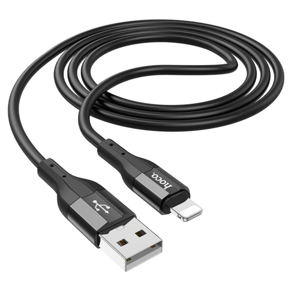 USB-кабель Hoco X72, Lightning, 2.4 А, 100 см, черный